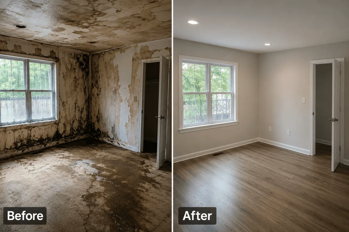 Ceiling water damage, Palmdale